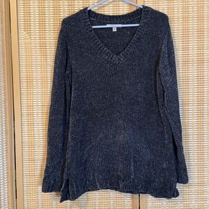Orvis Womens M Sweater Gray Textured Soft  Long Outdoor Office City Party Preppy